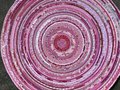 Pink scraps rope rug large round