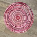 Pink scraps rope rug large round