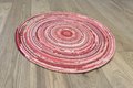 Pink scraps rope rug large round