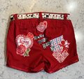 Cupid patchwork upcycled shorts