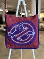 Ghostbusters Tshirt crossbody bag purple neon