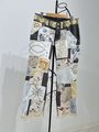 Embroidered patchwork linen pants