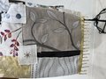 Embroidered patchwork linen pants