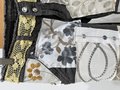 Embroidered patchwork linen pants