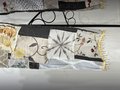 Embroidered patchwork linen pants