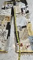 Embroidered patchwork linen pants