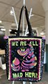 All mad here Cheshire Cat Alice in wonderland tshirt market bag