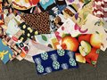Food and drink fabric scraps 50 pieces