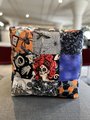 Halloween fabric sampler cube pillow