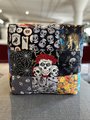Halloween fabric sampler cube pillow