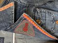 Butterfly patchwork collage Jean jacket