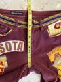 Minnesota Gophers upcycled patchwork collage jeans