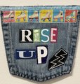 Rise up art collage patch 