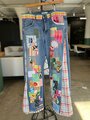 Fast fashion sucks patchwork jeans