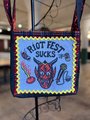 Riot fest Tshirt crossbody bag Upcycled devil face