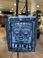Tool band tshirt market bag upcycled black