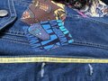 Doctor Who patchwork collage upcycled Jean jacket blue