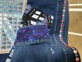Doctor Who patchwork collage upcycled Jean jacket blue