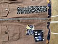 Doctor Who patchwork collage Jean jacket tan and blue