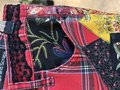Red plaid fears patchwork upcycled pants