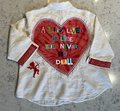 Cupid patchwork upcycled jacket white