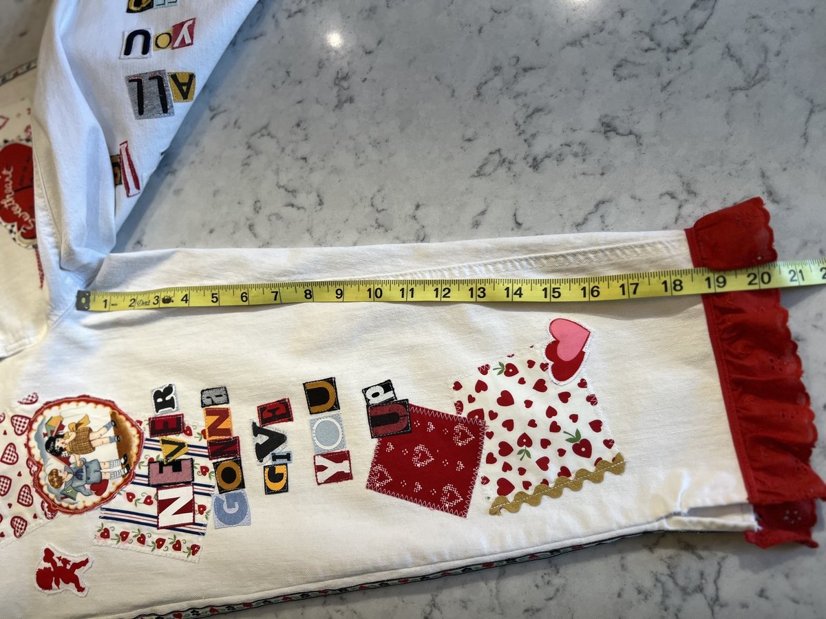 Cupid patchwork upcycled crop pants