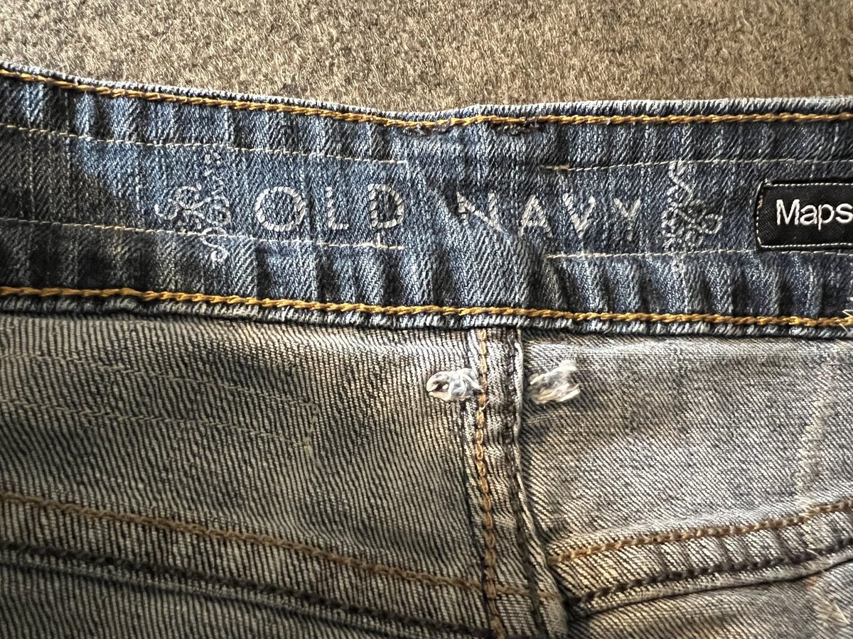 Obla di Beatles patchwork upcycled Jean skirt