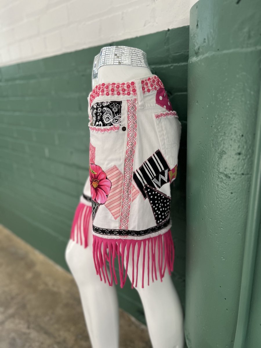 Not silly enough patchwork upcycled shorts