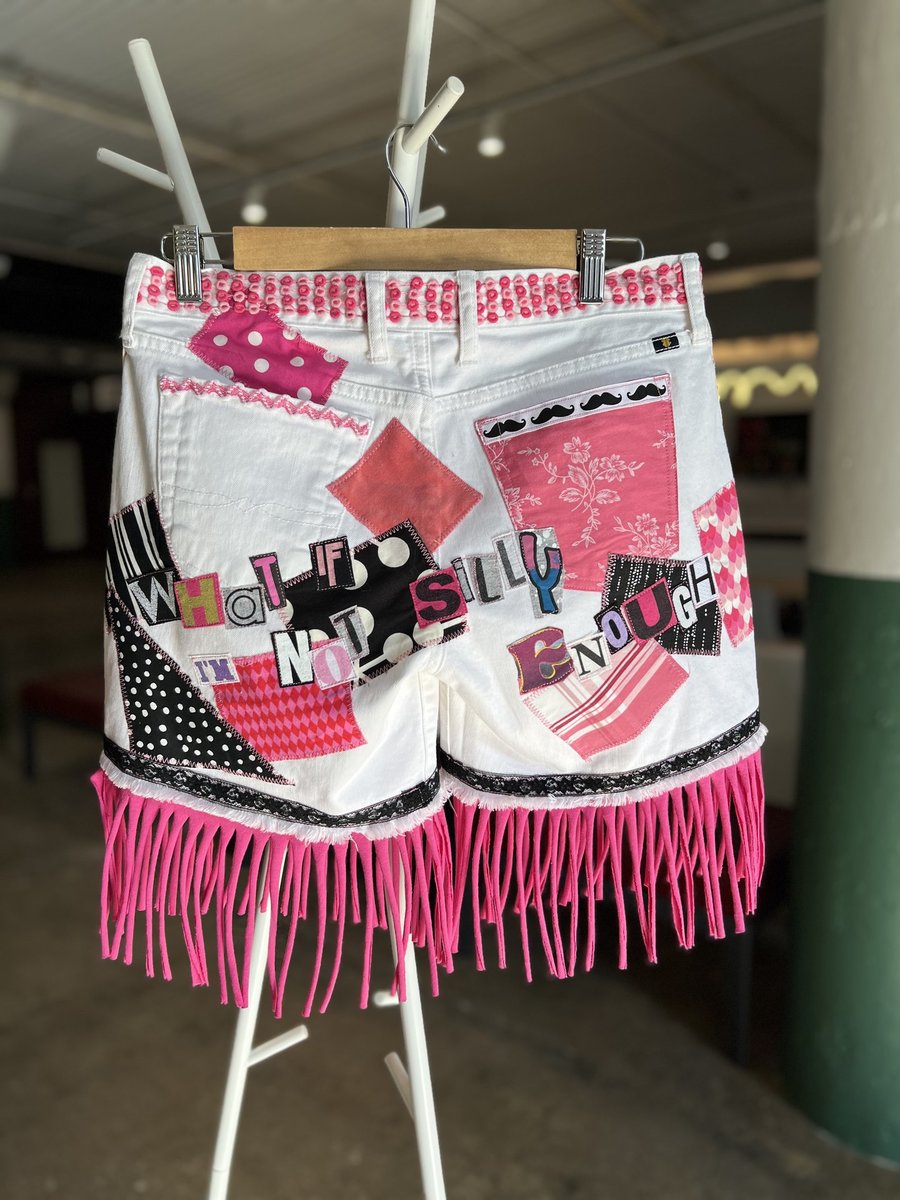 Not silly enough patchwork upcycled shorts