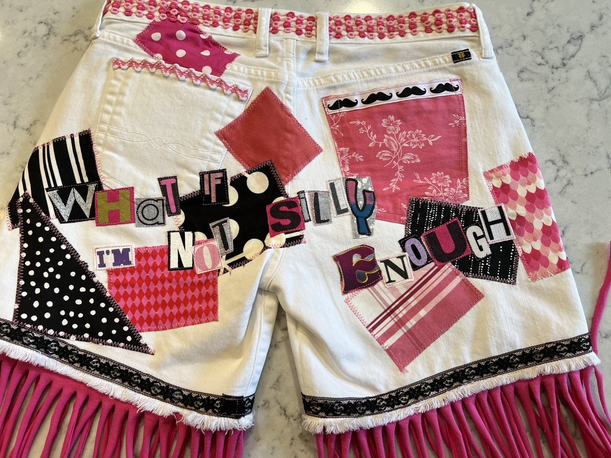 Not silly enough patchwork upcycled shorts