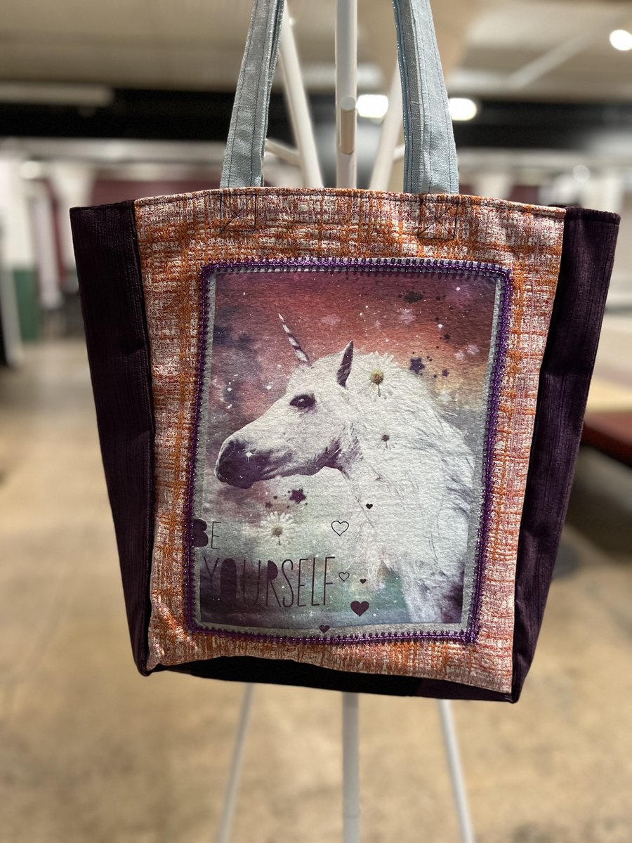 Unicorn be yourself tshirt market bag