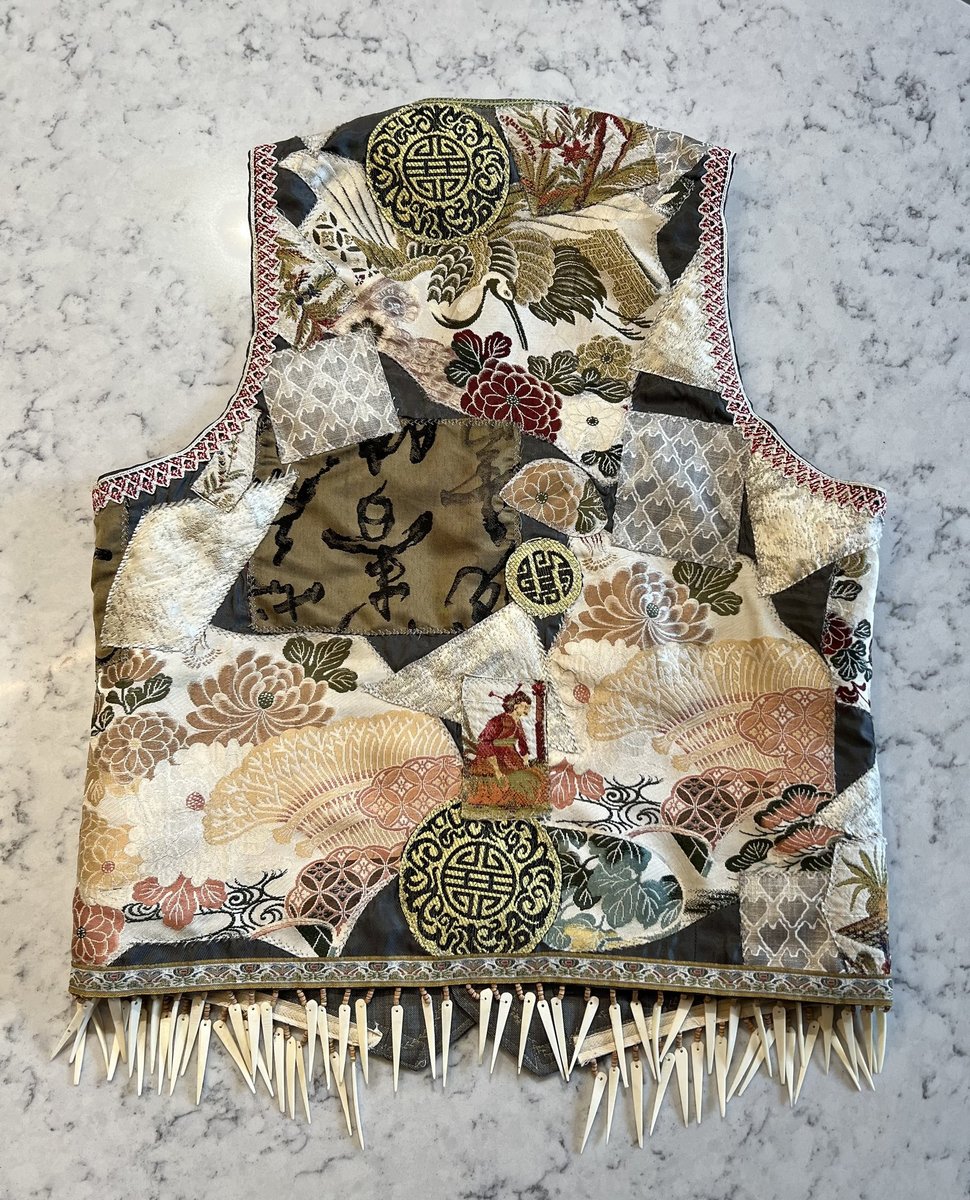 East Asian patchwork upcycled vest