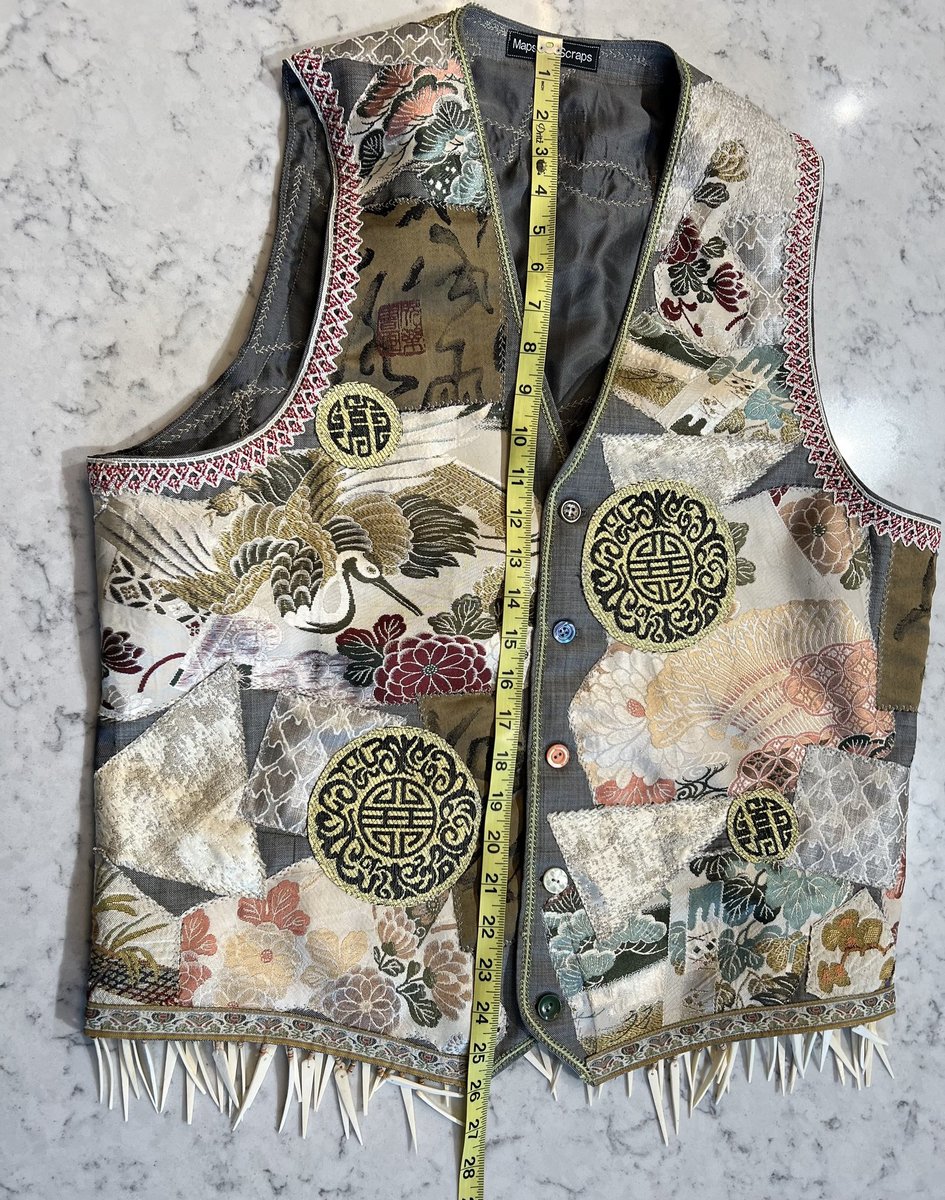 East Asian patchwork upcycled vest