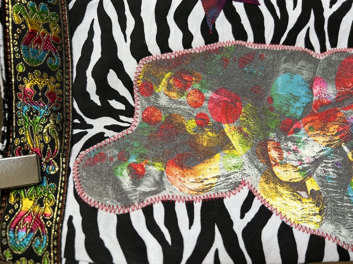 Just Chill patchwork upcycled shorts