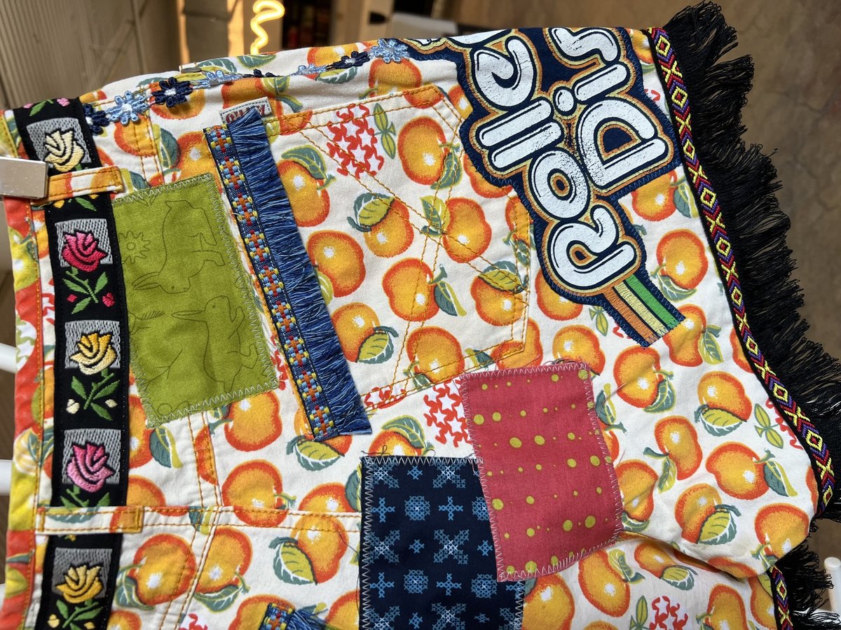 Non compliant upcycled patchwork collage shorts
