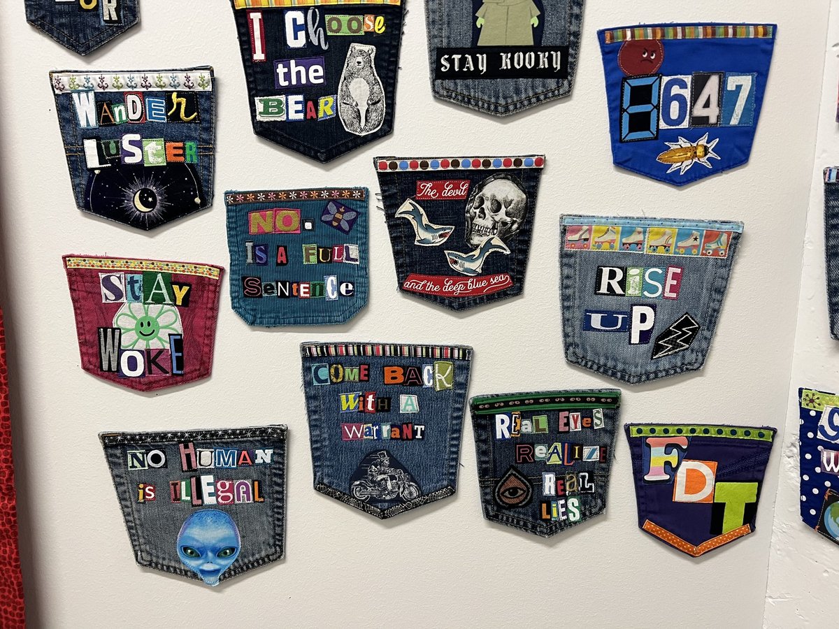 No idea art collage patch