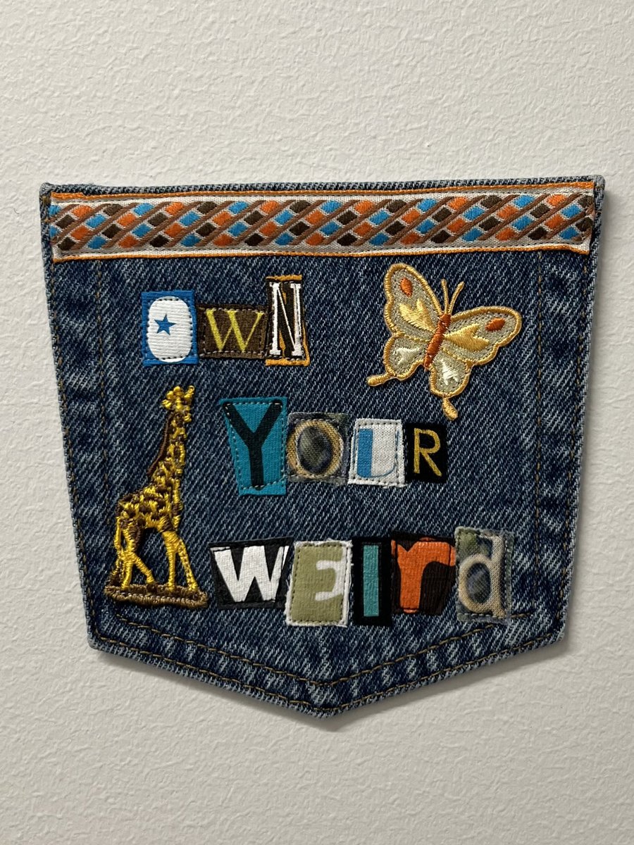 Own your weird art collage patch 