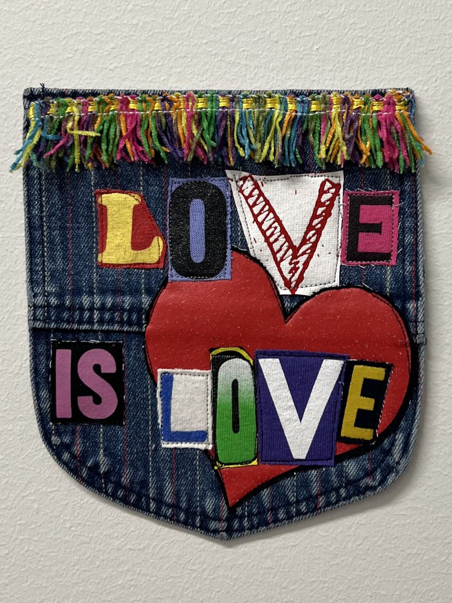 Love is love art collage patch