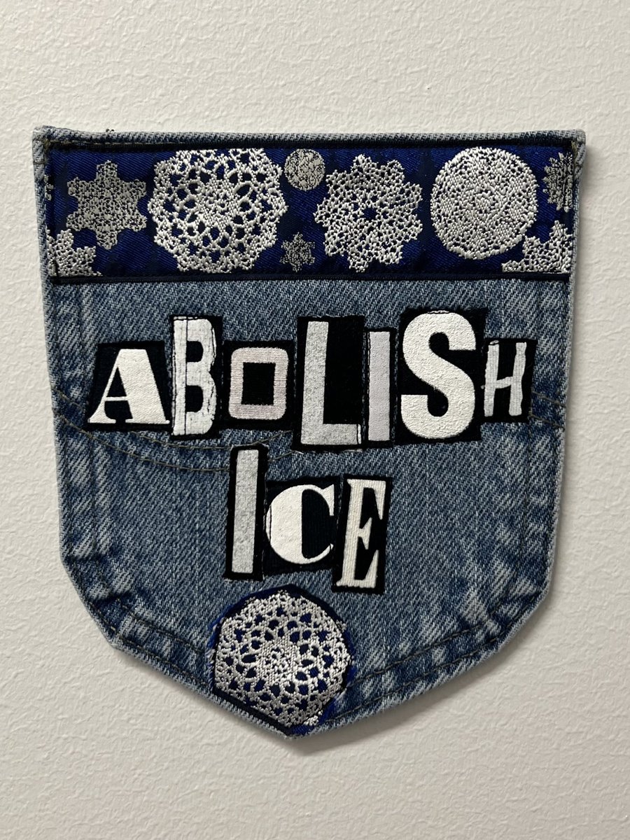 Abolish ICE art collage patch