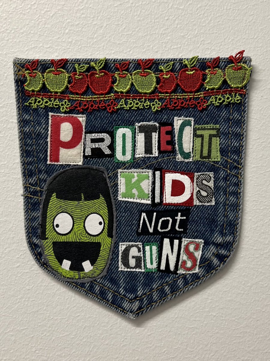 Protect kids art collage patch