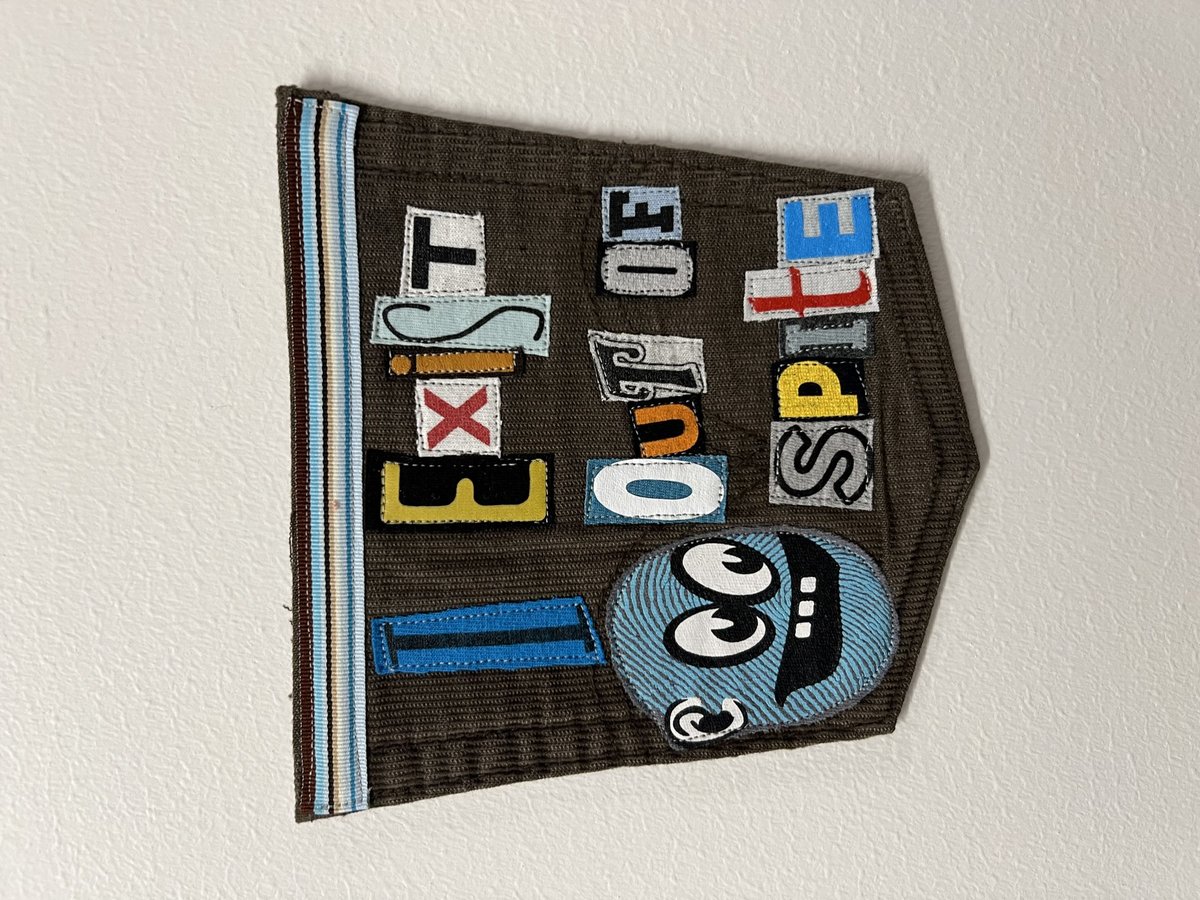 I exist out of spite art collage patch