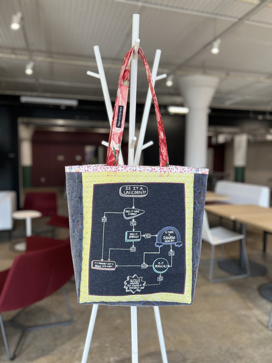 Pink unicorn tshirt market bag 