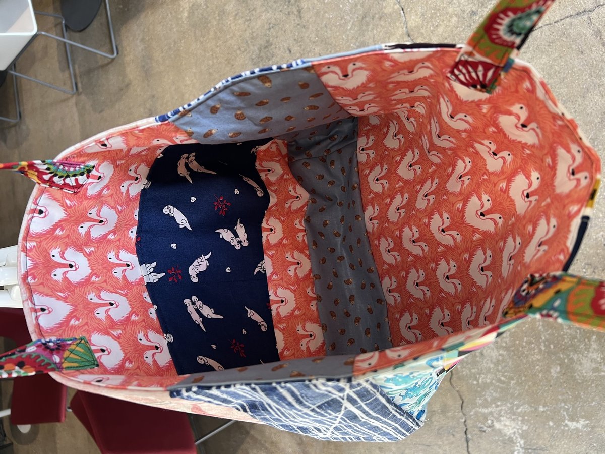 Magic forest patchwork market bag