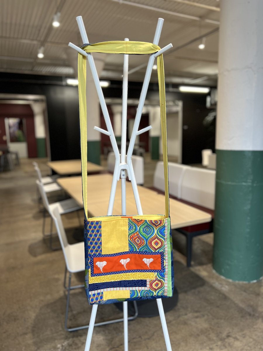 Elephants patchwork crossbody bag