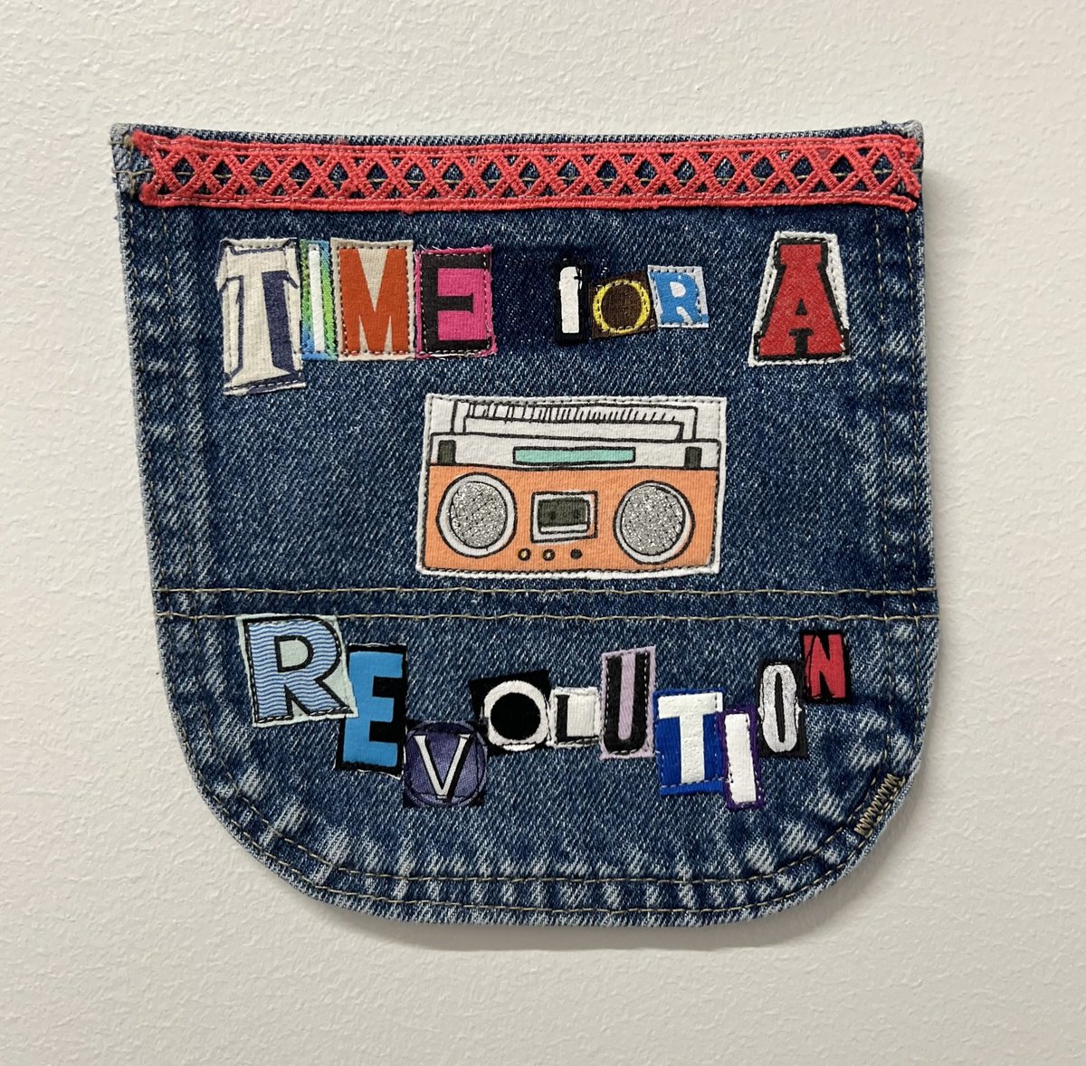 Revolution Art collage patch