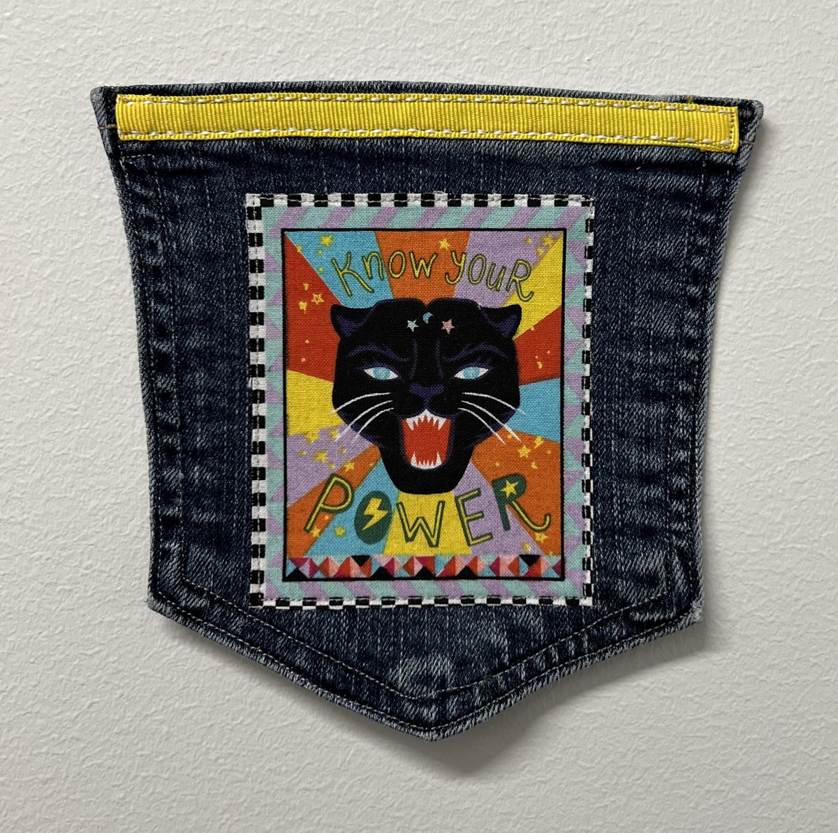 Know your power art collage patch