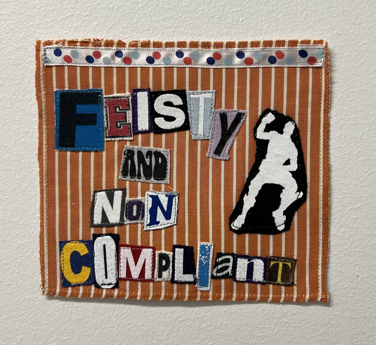 Feisty art collage patch