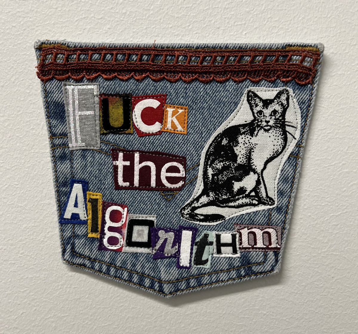 Algorithm art collage patch