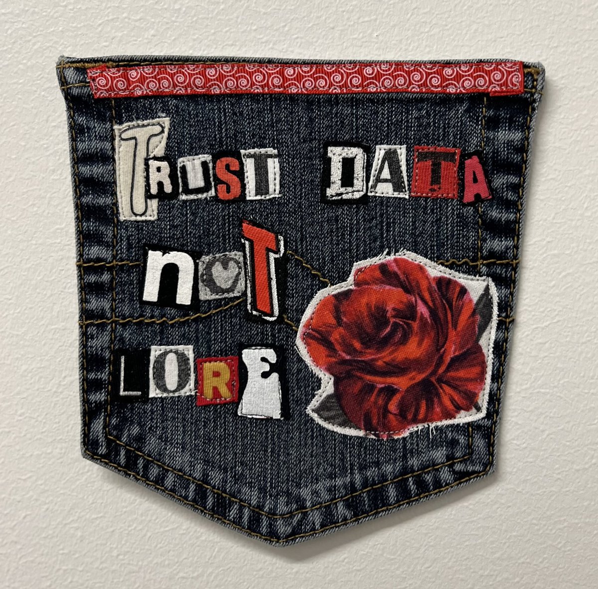Trust data art collage patch
