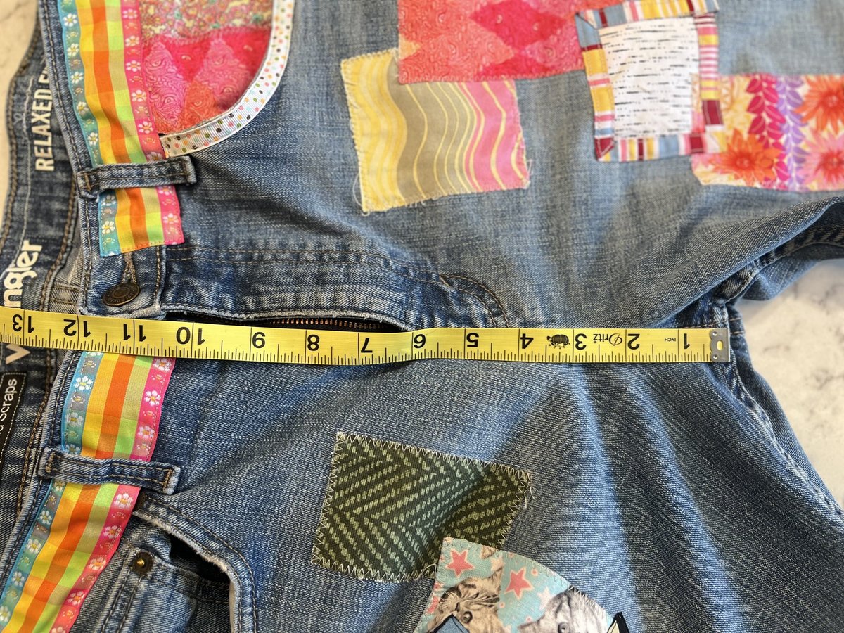 Fast fashion sucks patchwork jeans
